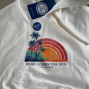 Life is Good - Women's Here Comes The Sun Rainbow Simply True Fleece Hoodie